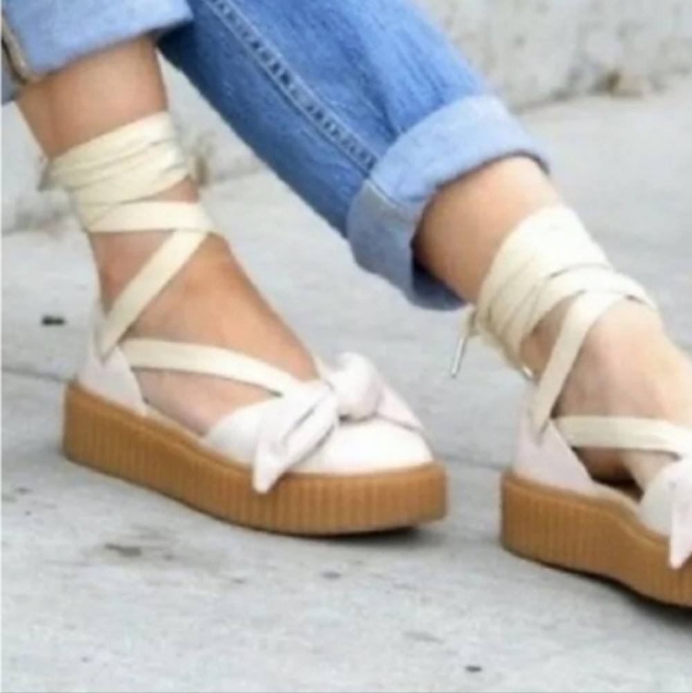 Puma X Fenty By Rihanna bow Creeper Sandals, Size 8